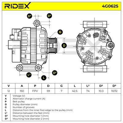 Generator RIDEX 4G0625 4G0625 - foto 7