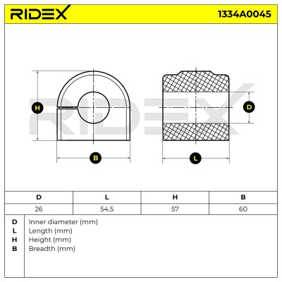 Lagerung, Stabilisator RIDEX 1334A0045 1334A0045 - foto 6