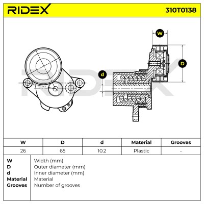 Spannarm Keilrippenriemen RIDEX 310T0138 310T0138 - foto 6
