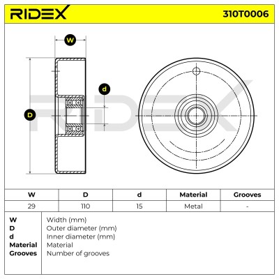 Spannarm Keilrippenriemen RIDEX 310T0006 310T0006 - foto 6