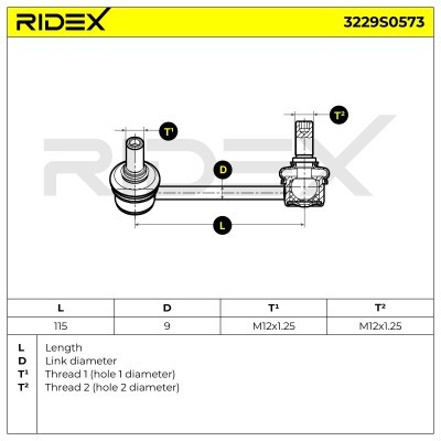 Stabilisator Stange RIDEX 3229S0573 3229S0573 - foto 3