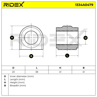 Lagerung, Stabilisator RIDEX 1334A0479 1334A0479 - foto 5