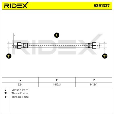 Bremsschlauch RIDEX 83B1337 83B1337 - foto 5