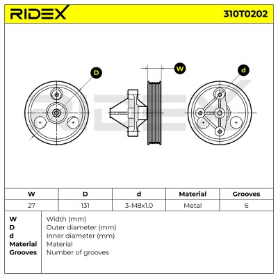 Spannarm Keilrippenriemen RIDEX 310T0202 310T0202 - foto 6