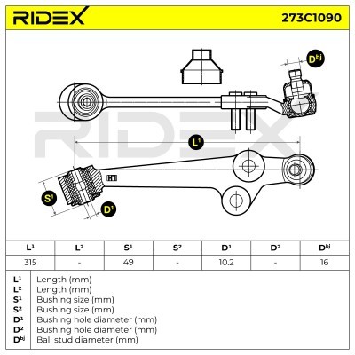 Querlenker RIDEX 273C1090 273C1090 - foto 6