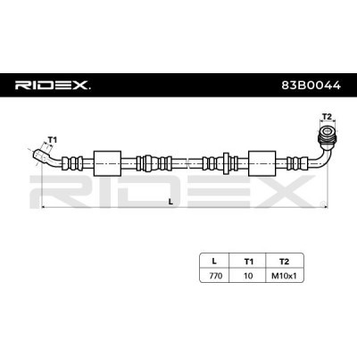 Bremsschlauch RIDEX 83B0044 83B0044 - foto 4