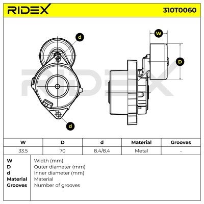 Spannarm Keilrippenriemen RIDEX 310T0060 310T0060 - foto 5