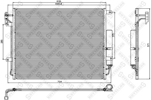 Condenser, Air Conditioning Land Rover Discovery 4.0-4.4i 04- 10-45660-SX - photo 1