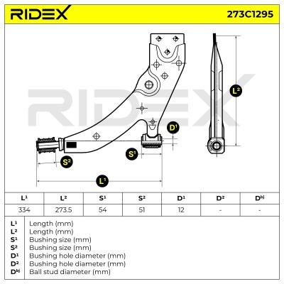 Querlenker RIDEX 273C1295 273C1295 - foto 8