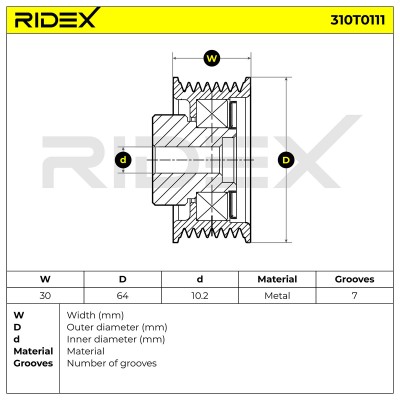 Spannarm Keilrippenriemen RIDEX 310T0111 310T0111 - foto 6