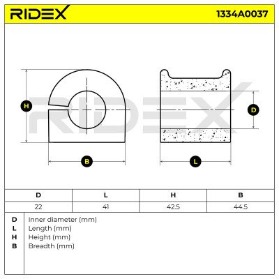 Lagerung, Stabilisator RIDEX 1334A0037 1334A0037 - foto 9