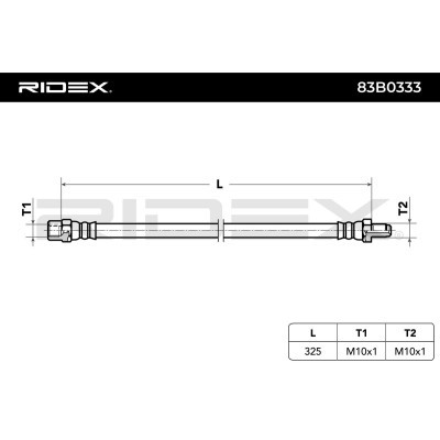 Bremsschlauch RIDEX 83B0333 83B0333 - foto 7