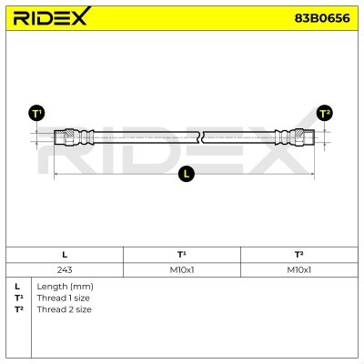 Bremsschlauch RIDEX 83B0656 83B0656 - foto 5