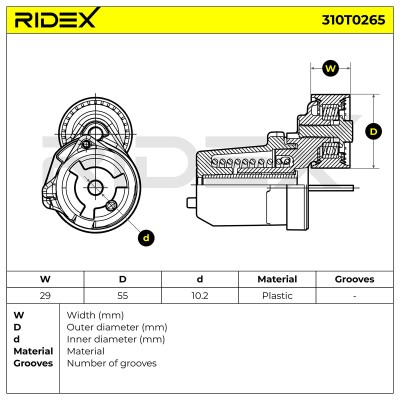 Spannarm Keilrippenriemen RIDEX 310T0265 310T0265 - foto 5