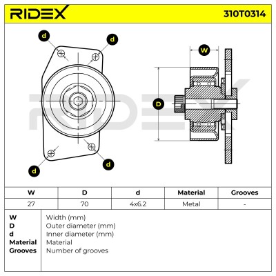 Spannarm Keilrippenriemen RIDEX 310T0314 310T0314 - foto 6