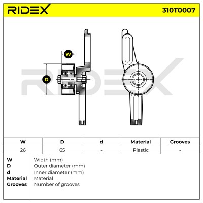 Spannarm Keilrippenriemen RIDEX 310T0007 310T0007 - foto 6