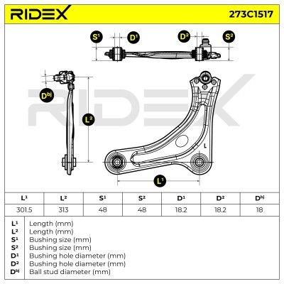 Querlenker RIDEX 273C1517 273C1517 - foto 6