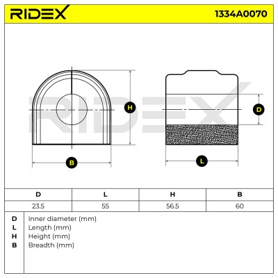Lagerung, Stabilisator RIDEX 1334A0070 1334A0070 - foto 5