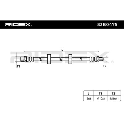 Bremsschlauch RIDEX 83B0475 83B0475 - foto 4