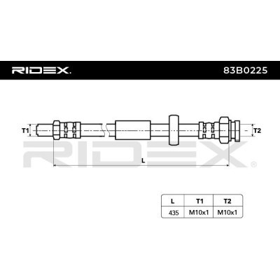 Bremsschlauch RIDEX 83B0225 83B0225 - foto 6