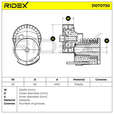 Spannarm Keilrippenriemen RIDEX 310T0730 310T0730 - foto 6