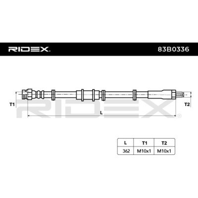 Bremsschlauch RIDEX 83B0336 83B0336 - foto 10