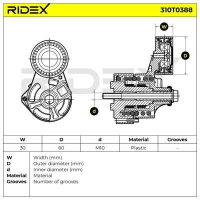 Spannarm Keilrippenriemen RIDEX 310T0388 310T0388 - foto 6