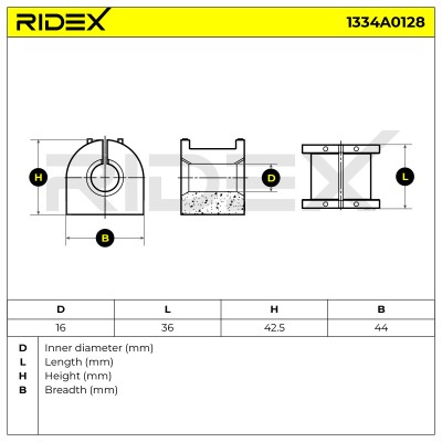 Lagerung, Stabilisator RIDEX 1334A0128 1334A0128 - foto 6