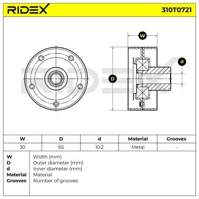 Spannarm Keilrippenriemen RIDEX 310T0721 310T0721 - foto 5