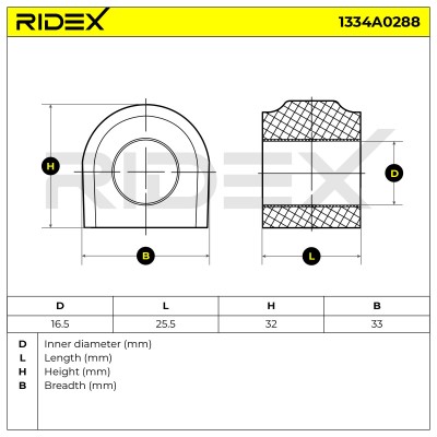 Lagerung, Stabilisator RIDEX 1334A0288 1334A0288 - foto 6