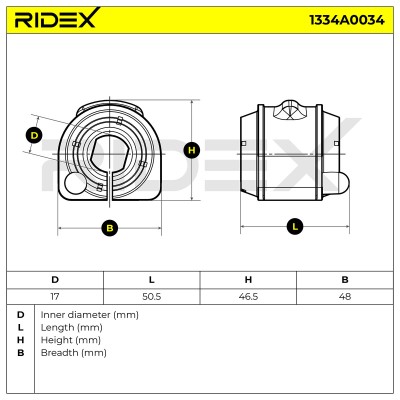 Lagerung, Stabilisator RIDEX 1334A0034 1334A0034 - foto 7