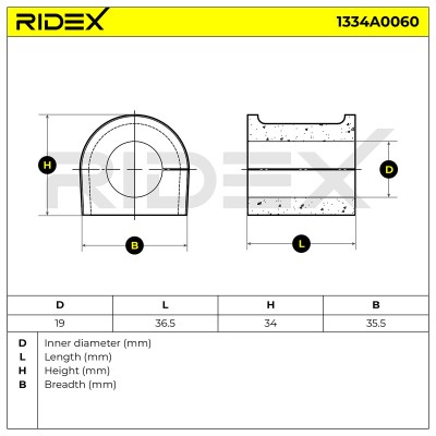 Lagerung, Stabilisator RIDEX 1334A0060 1334A0060 - foto 6