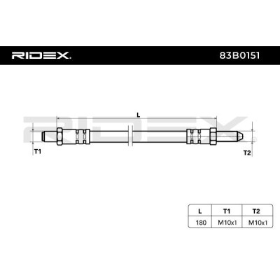 Bremsschlauch RIDEX 83B0151 83B0151 - foto 4