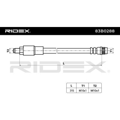Bremsschlauch RIDEX 83B0288 83B0288 - foto 3