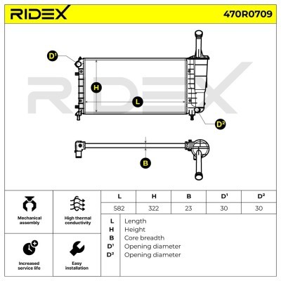 Kühler, Motorkühlung RIDEX 470R0709 470R0709 - foto 7