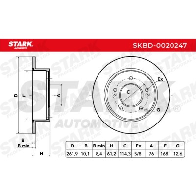 Bremsscheibe Stark SKBD-0020247 SKBD-0020247 - foto 5