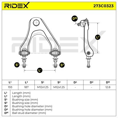 Querlenker RIDEX 273C0323 273C0323 - foto 5