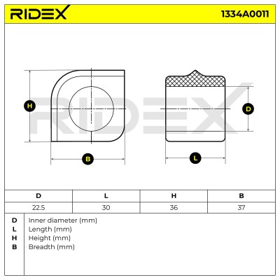 Lagerung, Stabilisator RIDEX 1334A0011 1334A0011 - foto 6