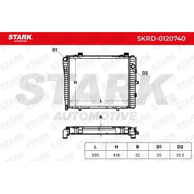 Kühler, Motorkühlung Stark SKRD-0120740 SKRD-0120740 - foto 4