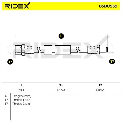 Bremsschlauch RIDEX 83B0559 83B0559 - foto 6
