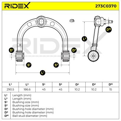 Querlenker RIDEX 273C0370 273C0370 - foto 4