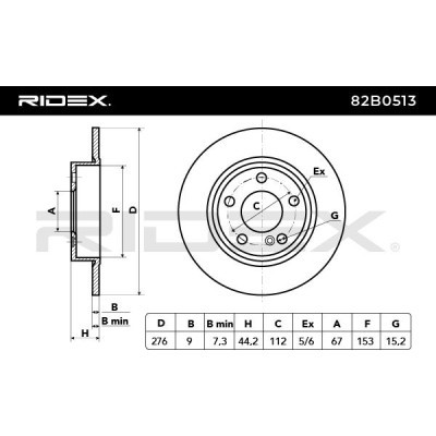 Bremsscheibe RIDEX 82B0513 82B0513 - foto 4