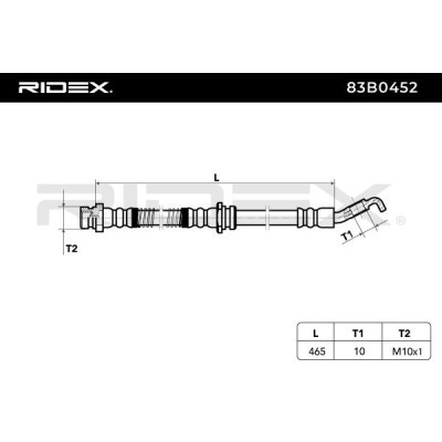 Bremsschlauch RIDEX 83B0452 83B0452 - foto 4
