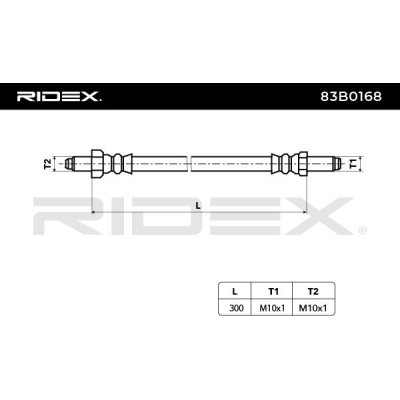 Bremsschlauch RIDEX 83B0168 83B0168 - foto 4