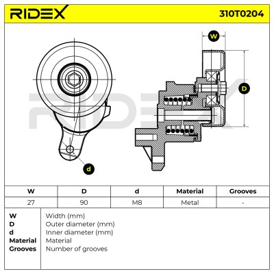 Spannarm Keilrippenriemen RIDEX 310T0204 310T0204 - foto 6