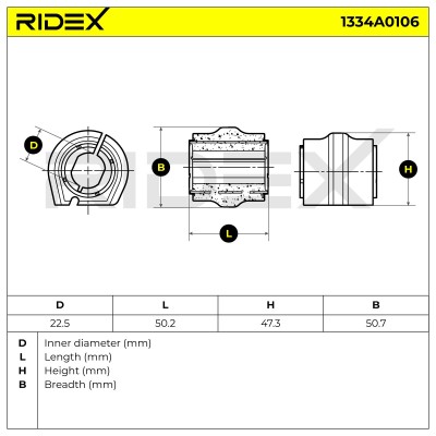 Lagerung, Stabilisator RIDEX 1334A0106 1334A0106 - foto 6