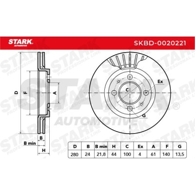 Bremsscheibe Stark SKBD-0020221 SKBD-0020221 - foto 8