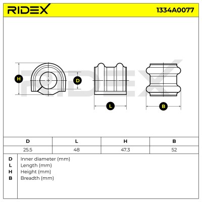 Lagerung, Stabilisator RIDEX 1334A0077 1334A0077 - foto 5