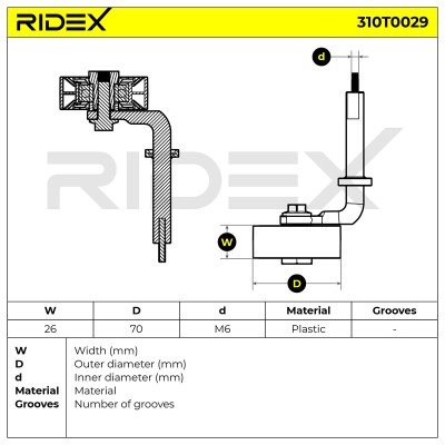 Spannarm Keilrippenriemen RIDEX 310T0029 310T0029 - foto 6