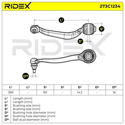 Querlenker RIDEX 273C1234 273C1234 - foto 5